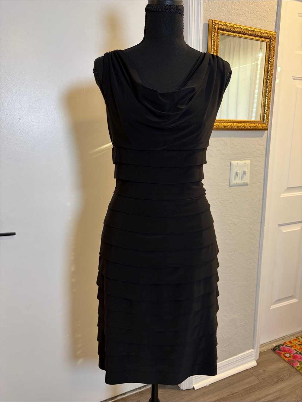 American Living Black midi dress size 2 sleeveless Bodycon styling